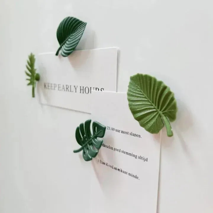 Tropical Palm Leaves Fridge Magnets (Set of 4)