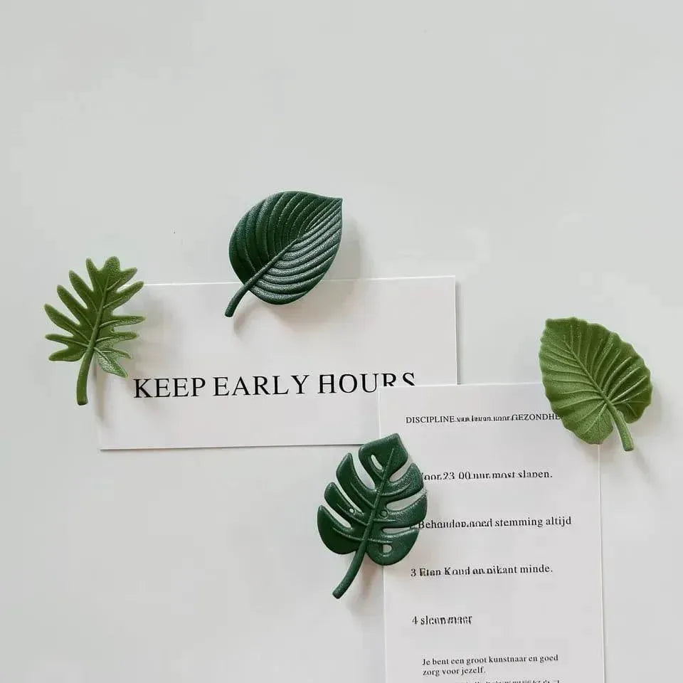 Tropical Palm Leaves Fridge Magnets (Set of 4)