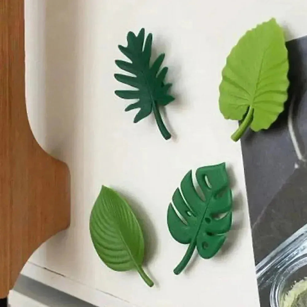 Tropical Palm Leaves Fridge Magnets (Set of 4)