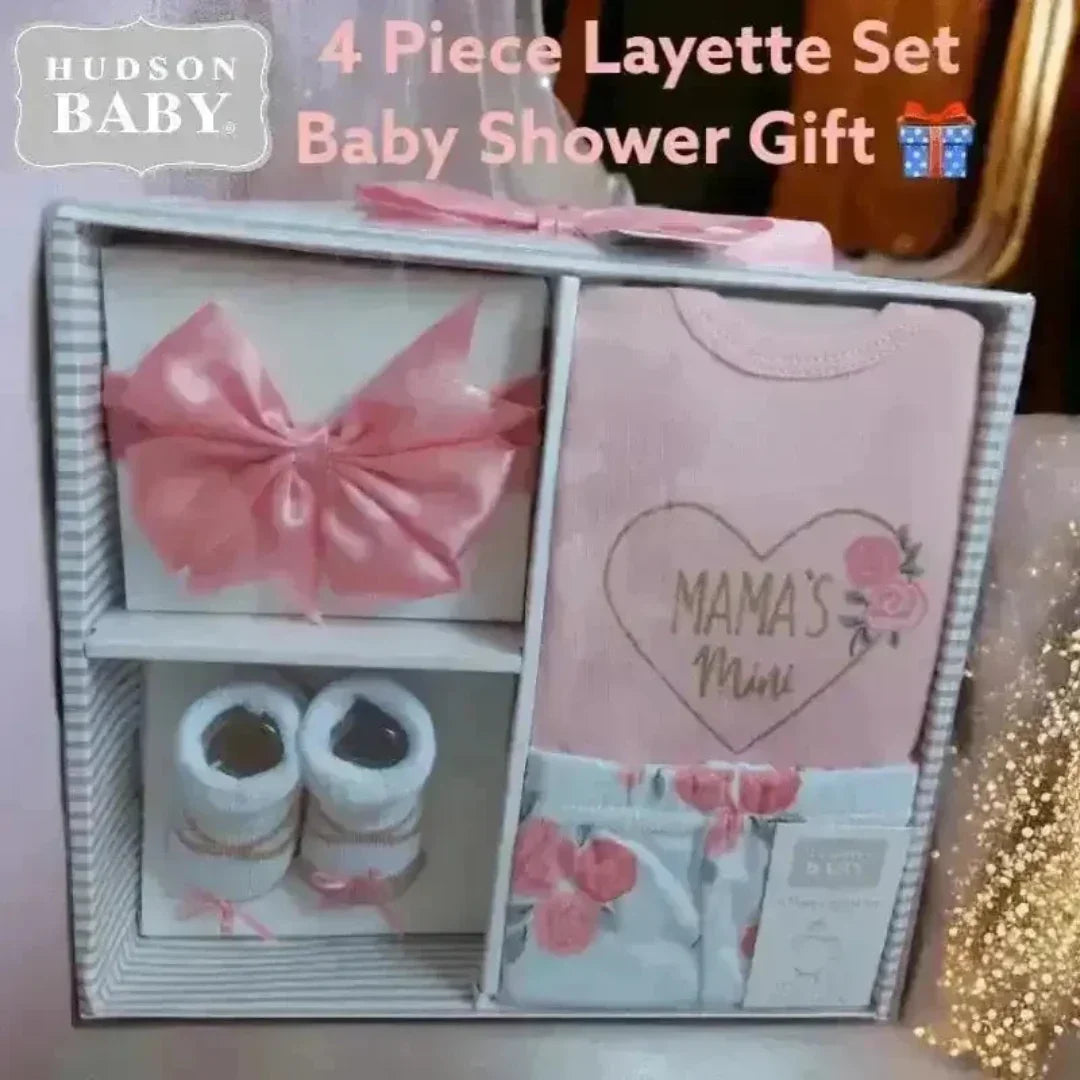 Hudson Baby 4 Piece Layette Set