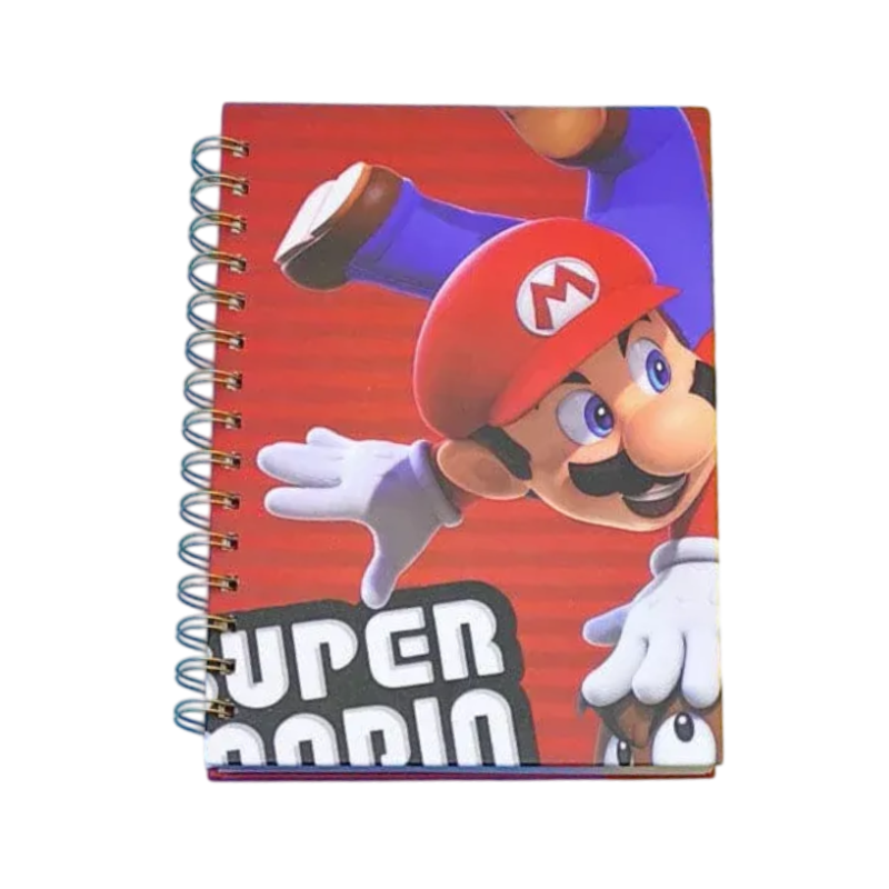 Super Mario A5 Spiral Notebook