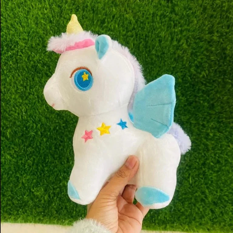 Cute Unicorn Embroidered Wings Plushie (25 cm)