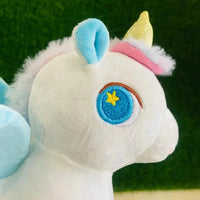 Cute Unicorn Embroidered Wings Plushie (25 cm)