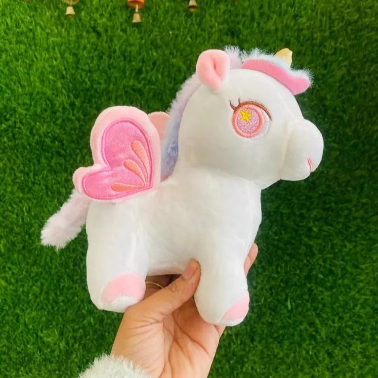 Cute Unicorn Embroidered Wings Plushie (25 cm)