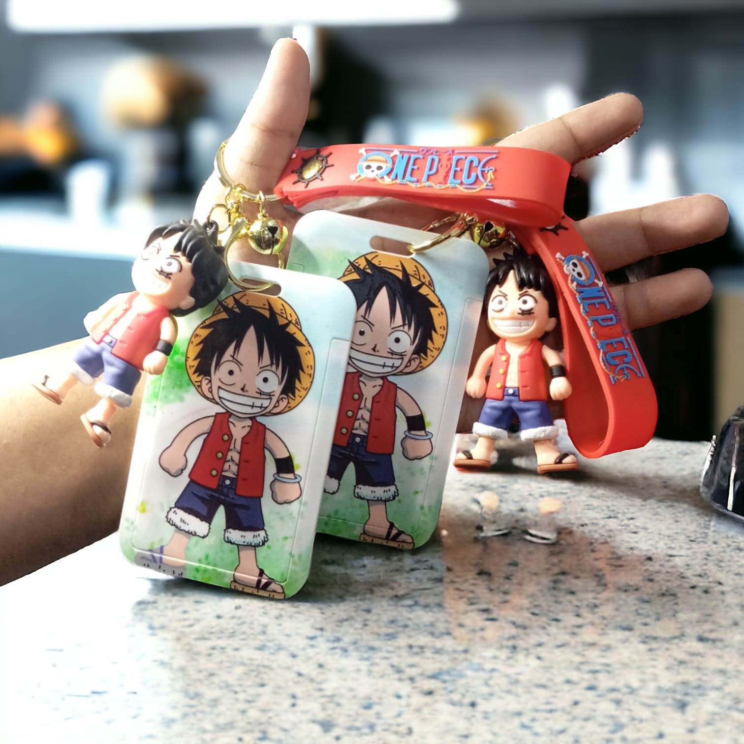 One Piece Luffy ID Card Keychain