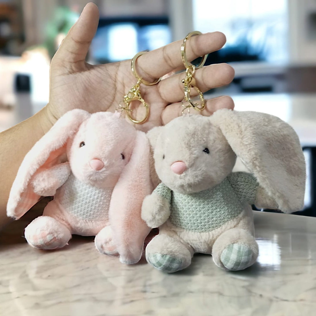 Adorable Bunny Plush Keychain