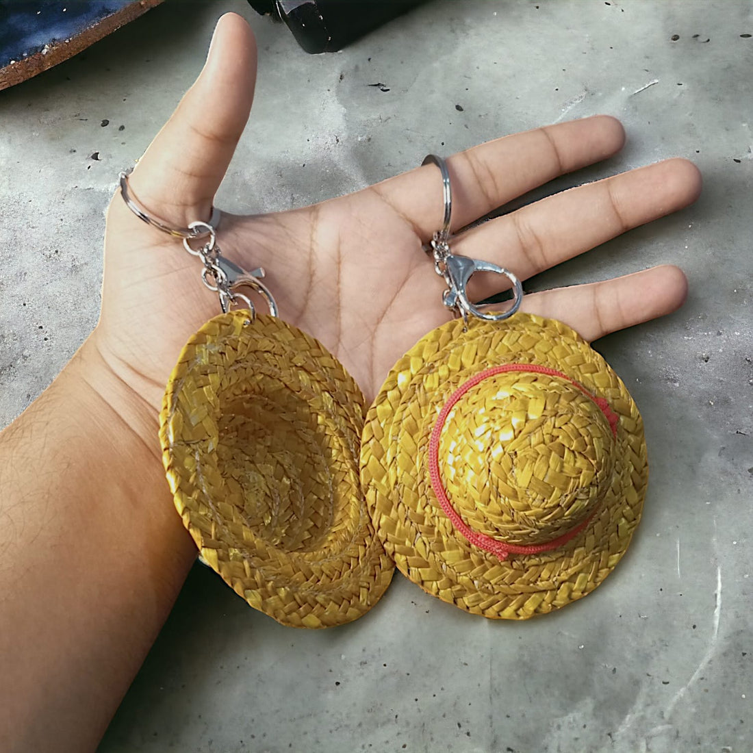 Luffy Bamboo Hat Keychain