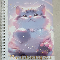 Glowing Cat A5 Spiral Notebook