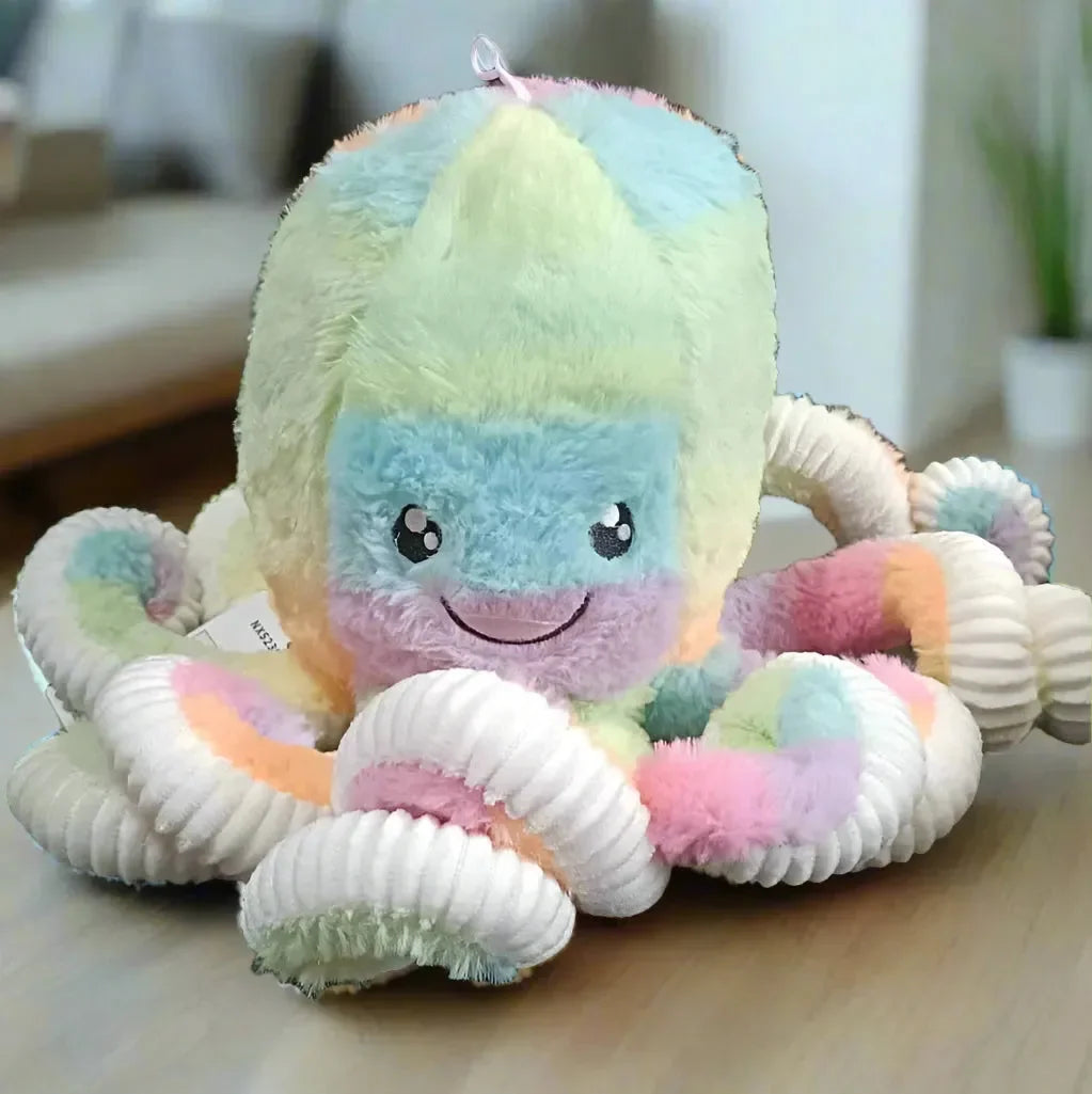 Rainbow Octopus Plushie (40 cm)
