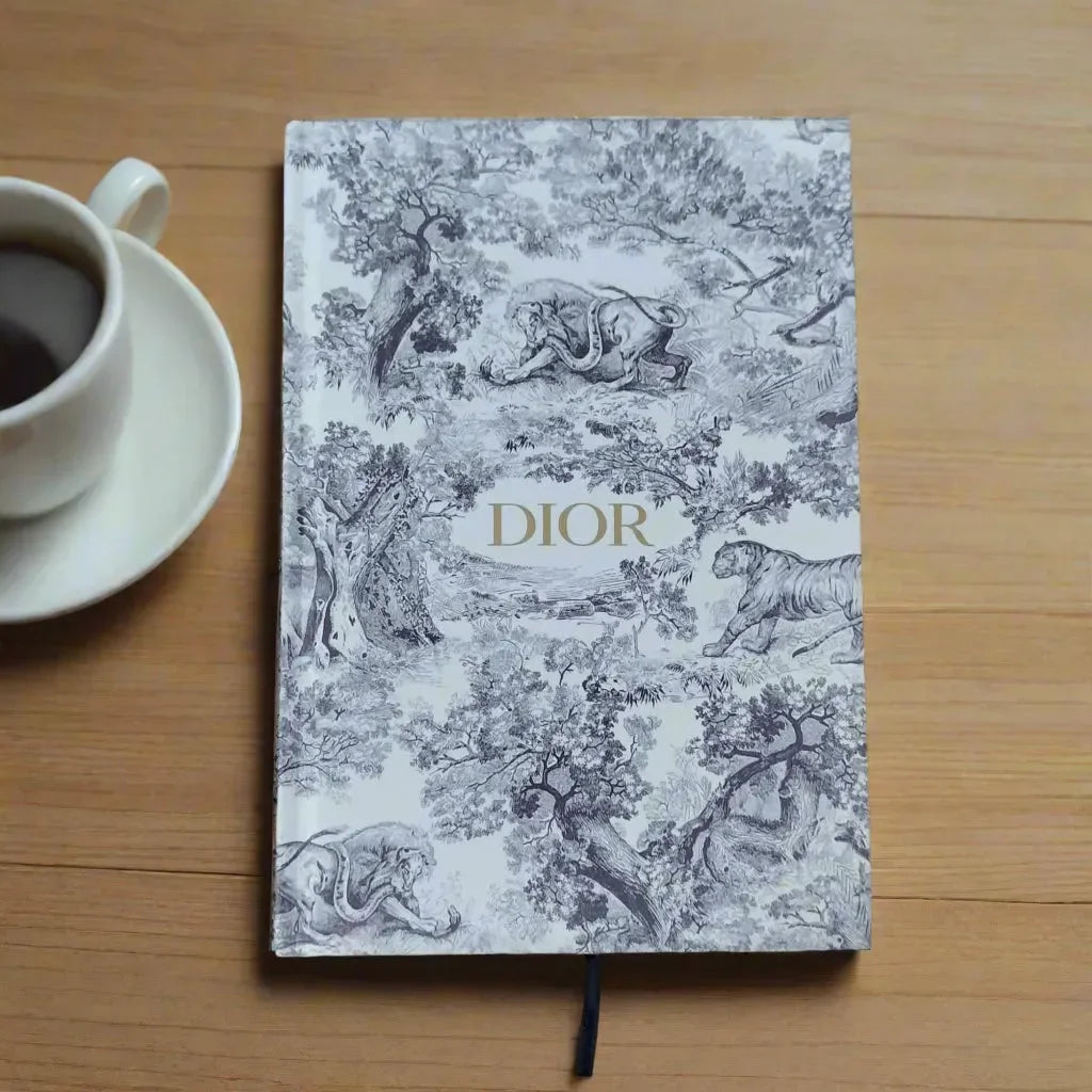 D Luxe Toile Elegance White A5 Notebook