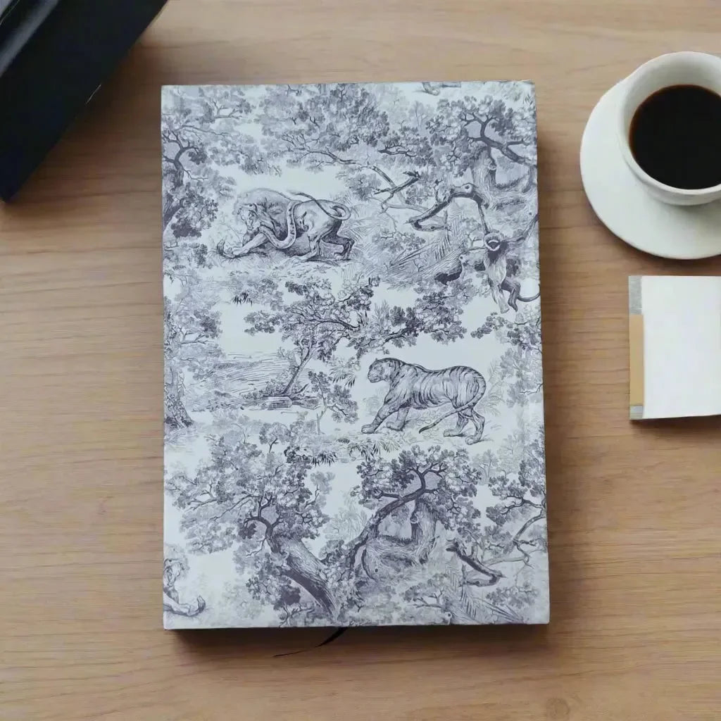 D Luxe Toile Elegance White A5 Notebook