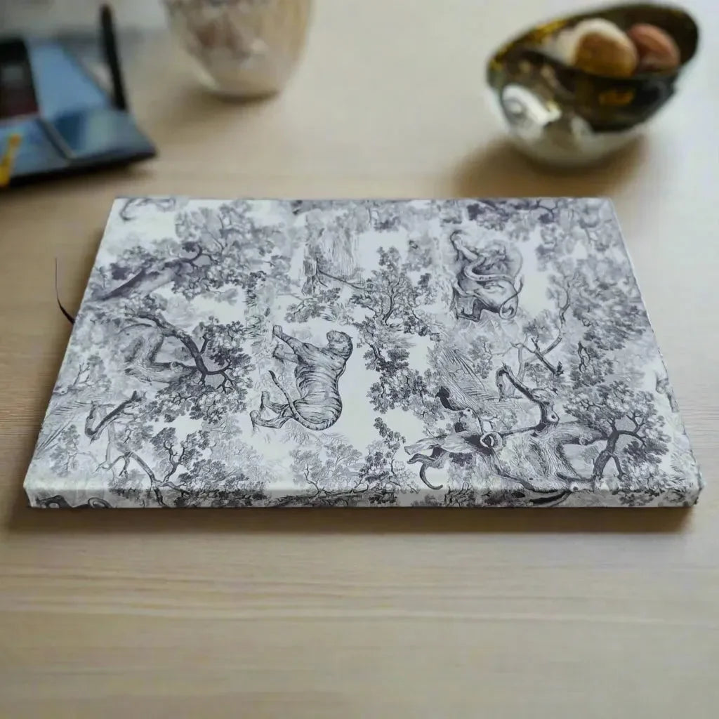 D Luxe Toile Elegance White A5 Notebook