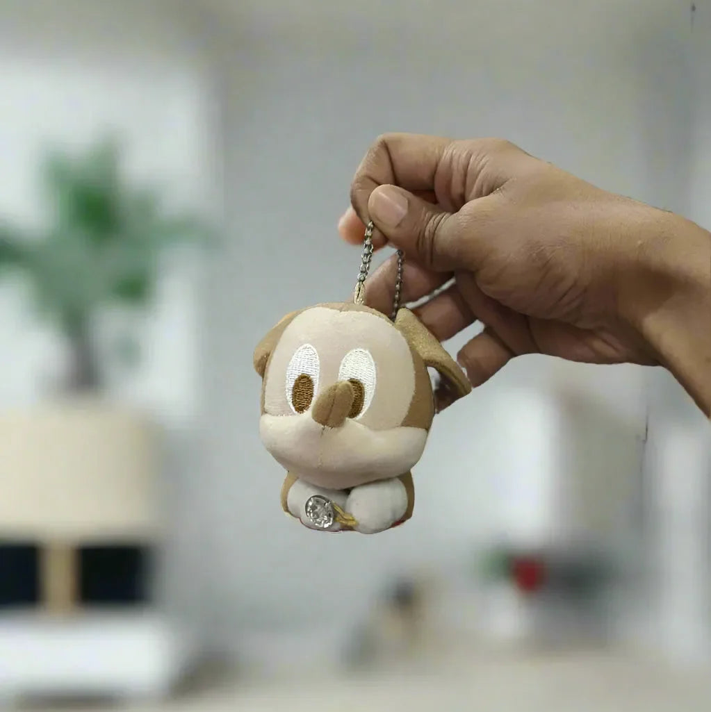 Porte-clés en peluche rétro Mickey Ring 