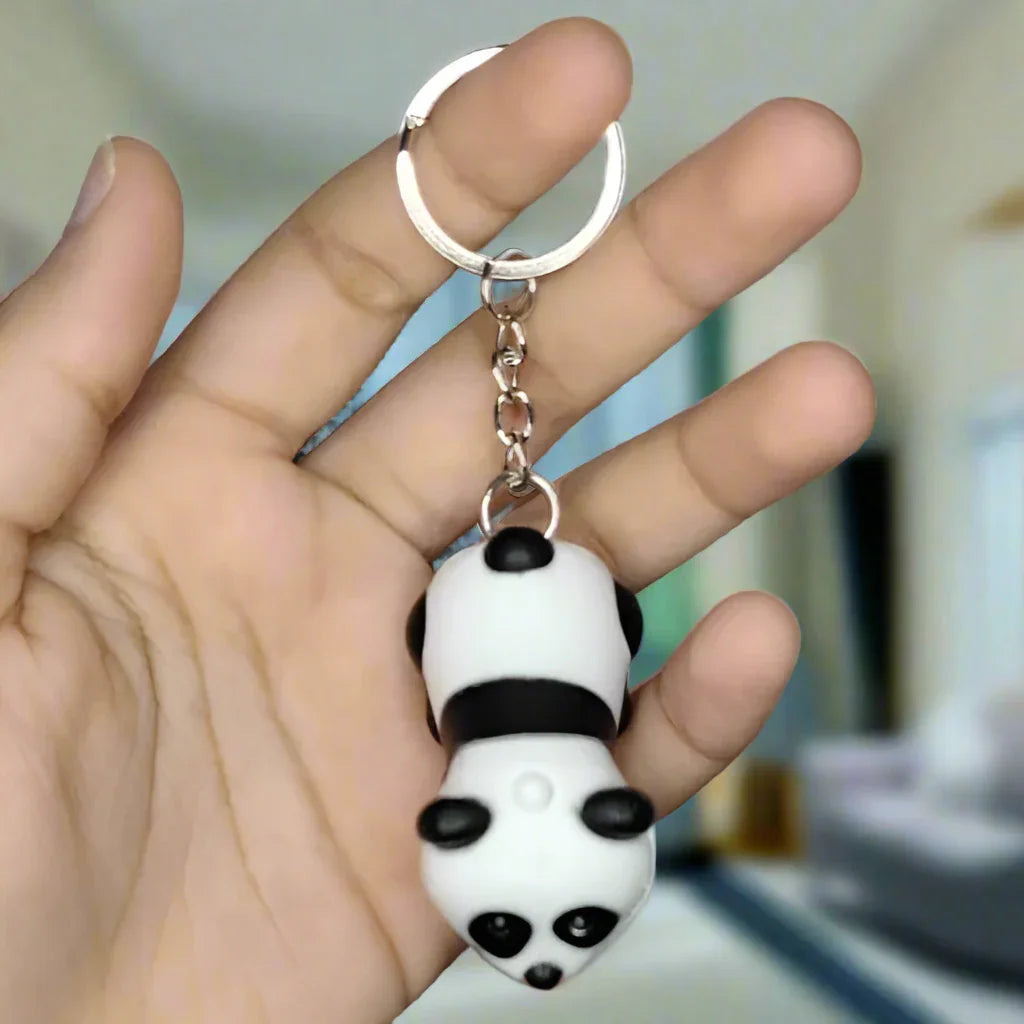 Panda Guardian Gaze LED Keychain