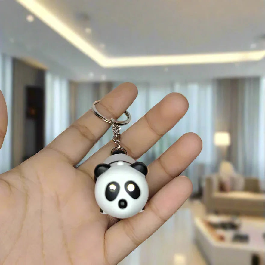 Panda Guardian Gaze LED Keychain