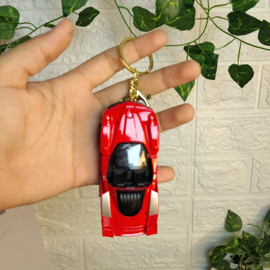Track Torque PullBack Car Keychain
