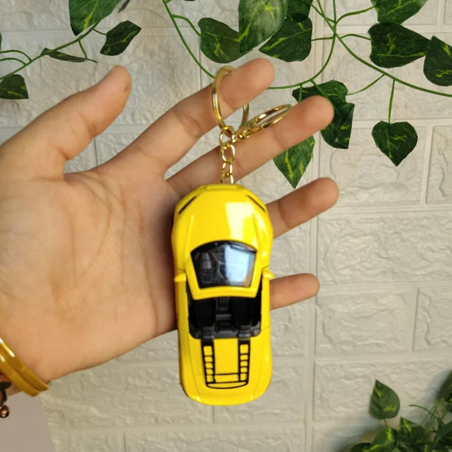Track Torque PullBack Car Keychain