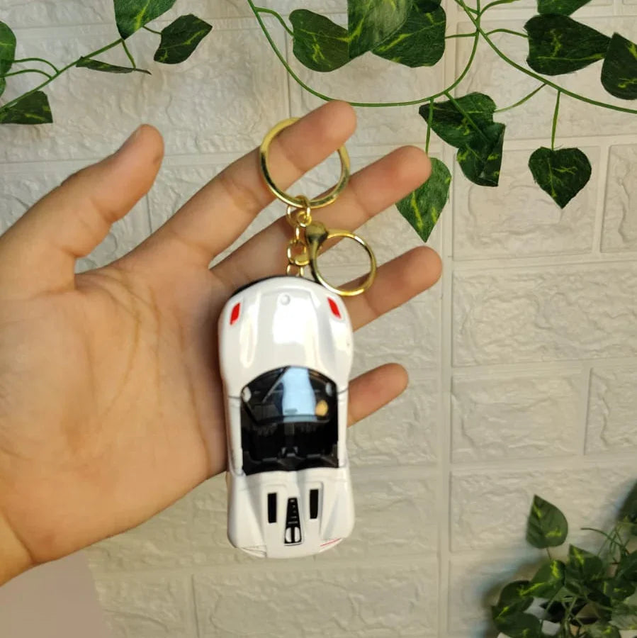 Track Torque PullBack Car Keychain