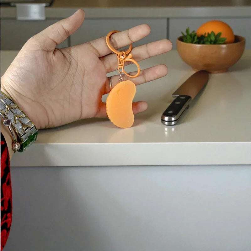 Forbidden Fruit Realistic Slice Keychain
