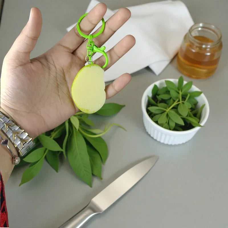 Forbidden Fruit Realistic Slice Keychain