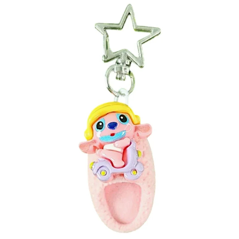 Stitch Mini Sandals Charm Keychain