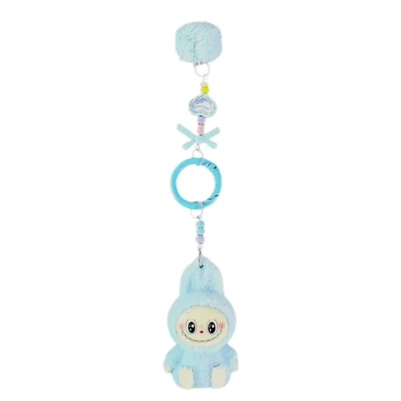 Labubu Heart Luxe Flocked Keychain