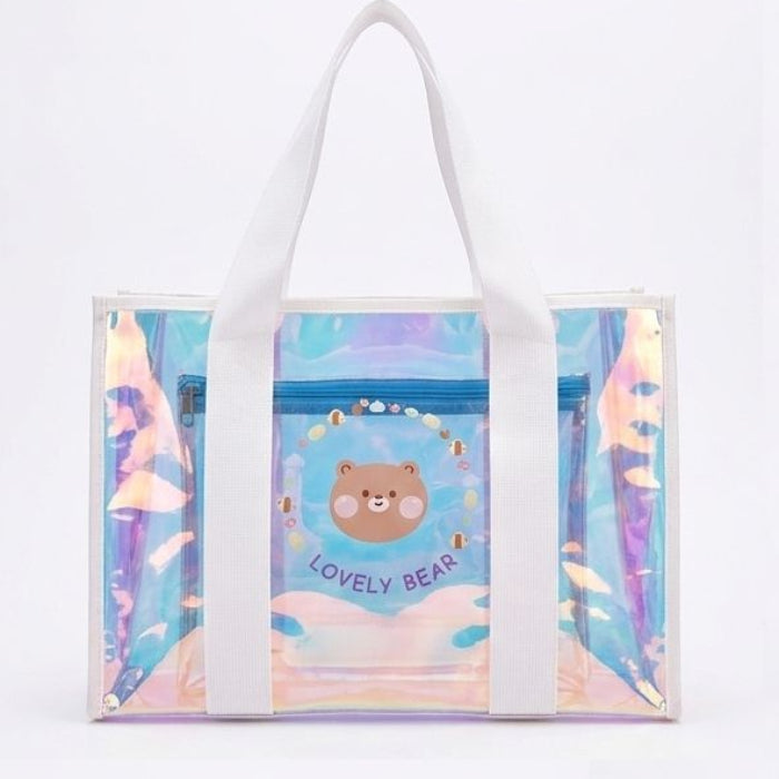 Lovely Bear Holographic Tote Bag
