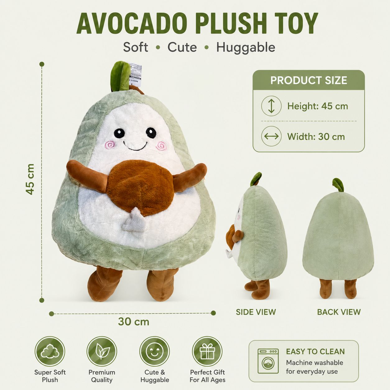 Avo-Cuddle Super Soft Plush Toy (45 cm)