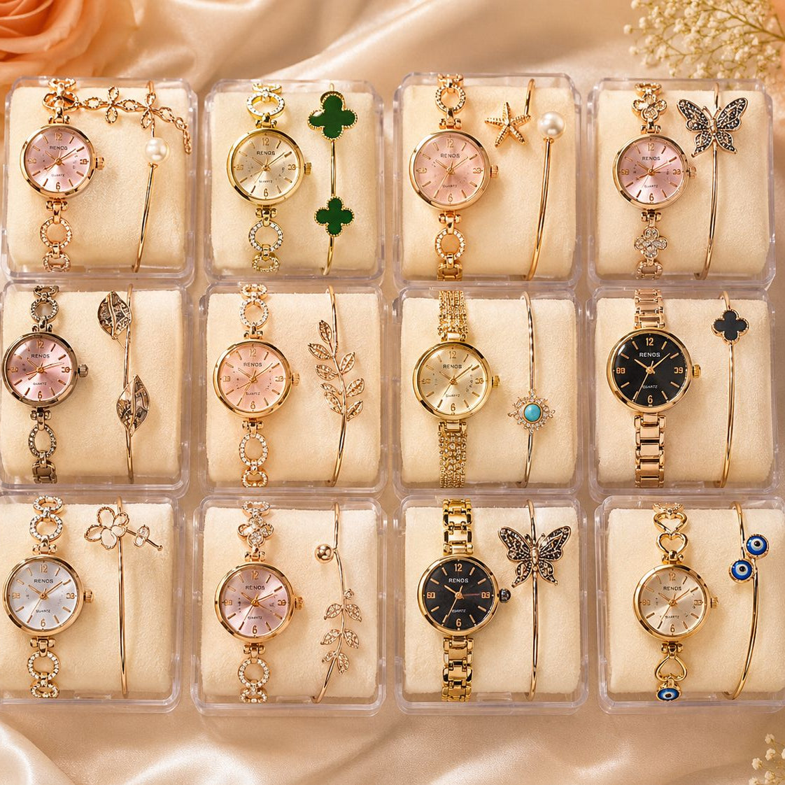 Main Character Aura Watch and Charm Cuff Set