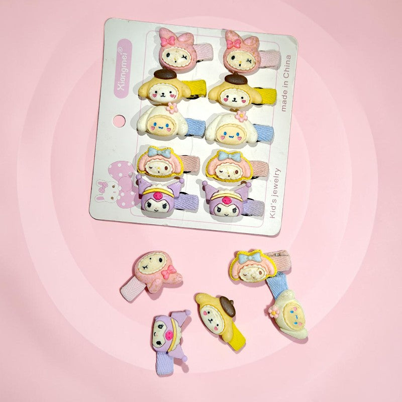 Sanrio Sweetness Pastel Hair Clips (Set of 10)