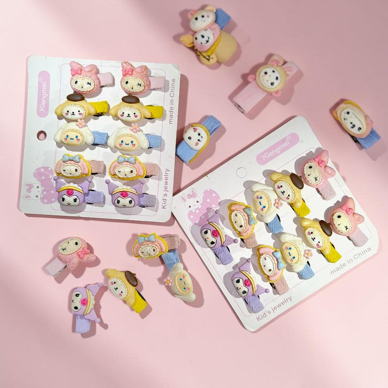 Sanrio Sweetness Pastel Hair Clips (Set of 10)
