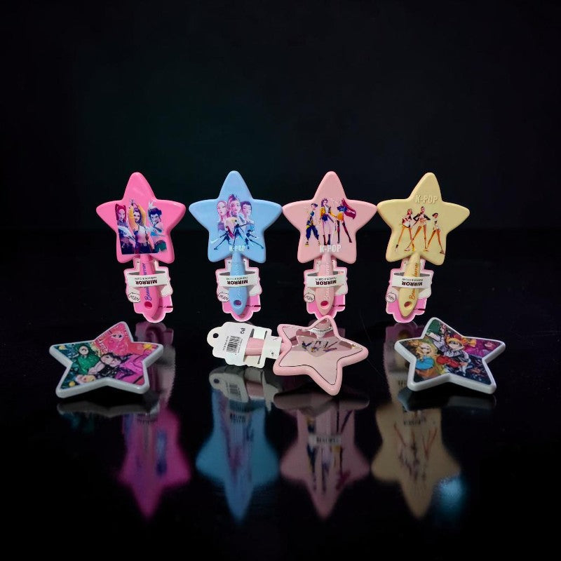 K-Pop Star-Shaped Handheld Vanity Mirror