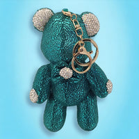 Luxurious Rhinestone Teddy Keychain