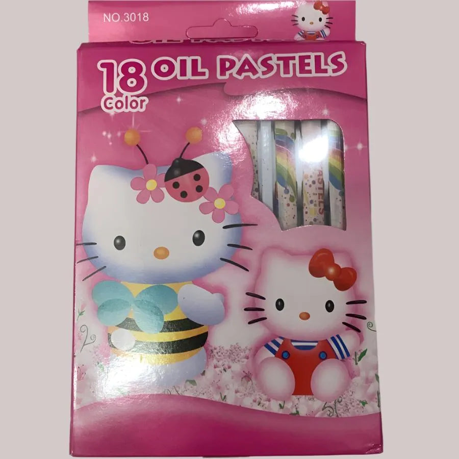 Sanrio Silky Oil Pastel Color Box (18 Pcs)