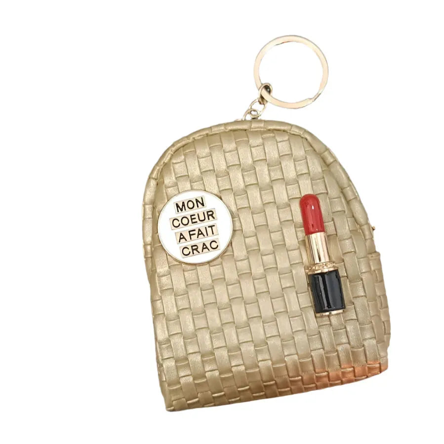 Lipstick Loot Mini Coin Purse Keychain