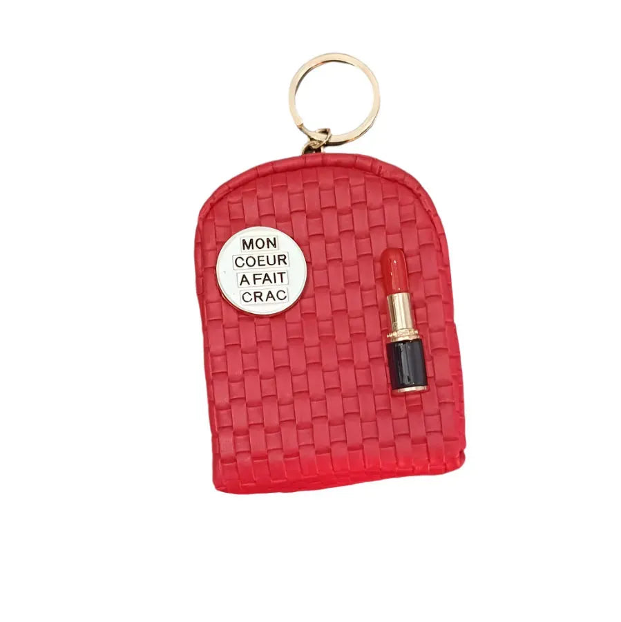 Lipstick Loot Mini Coin Purse Keychain