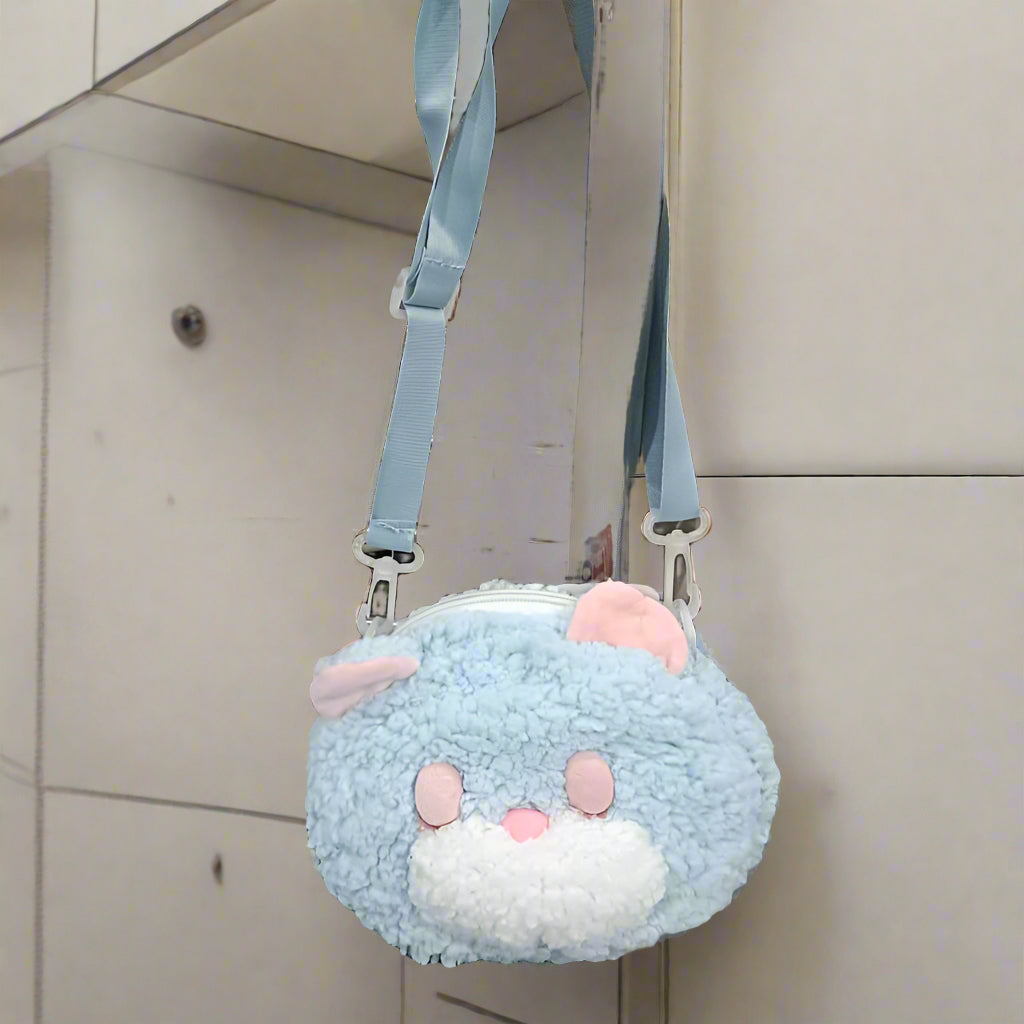 Kitty Kisses Blue Sling Bag