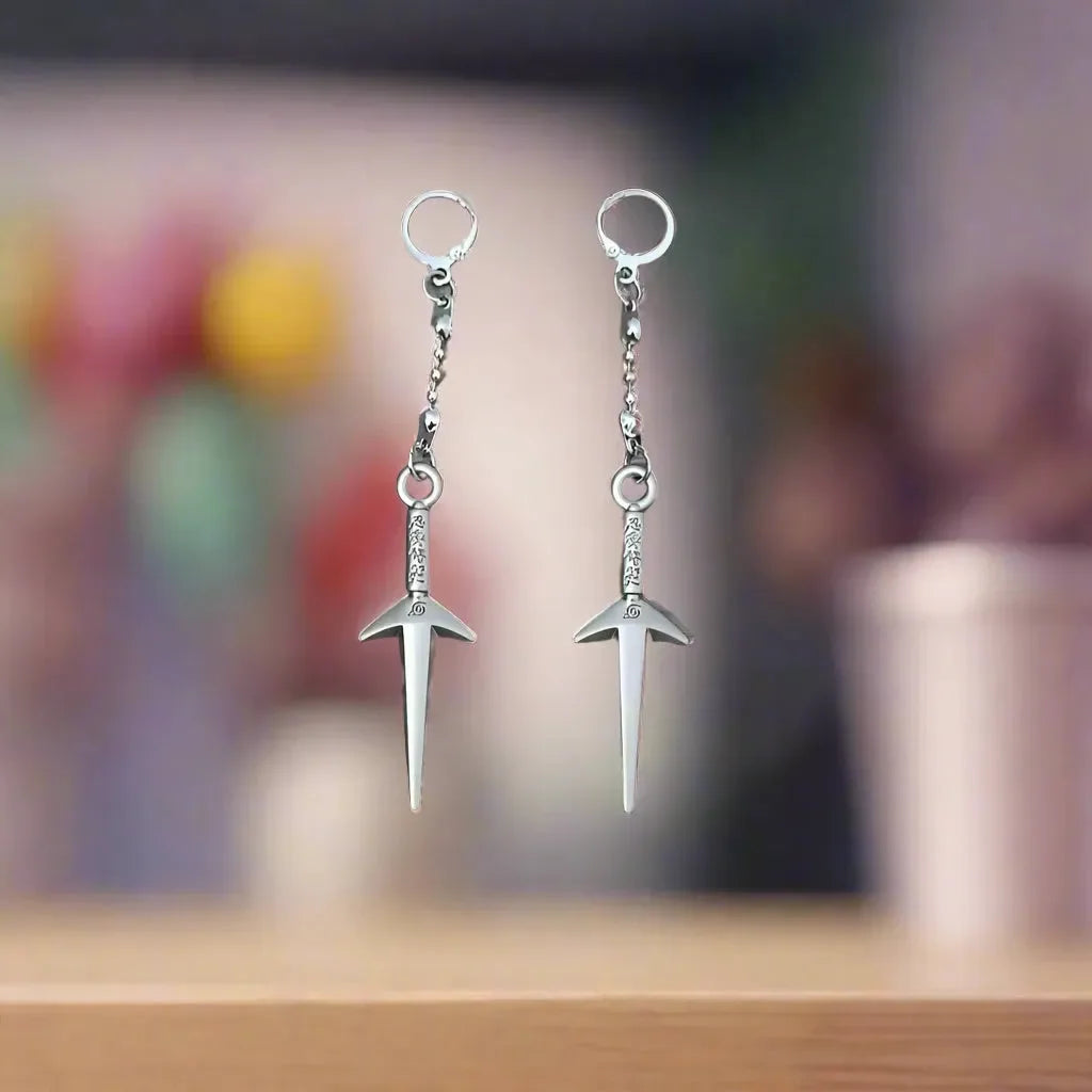 Kunai Clash Naruto Sword Earrings