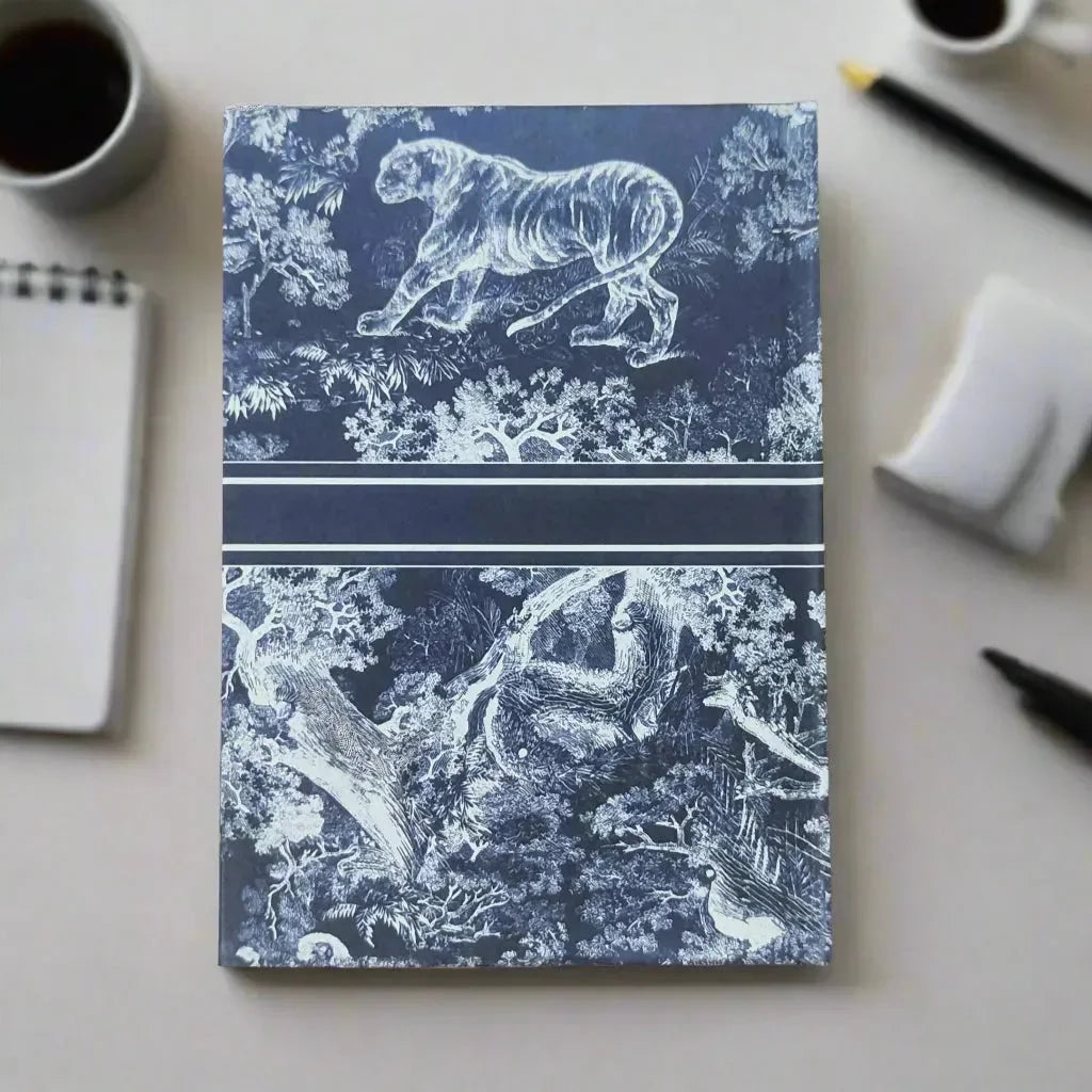 D Luxe Toile Elegance Blue A5 Notebook
