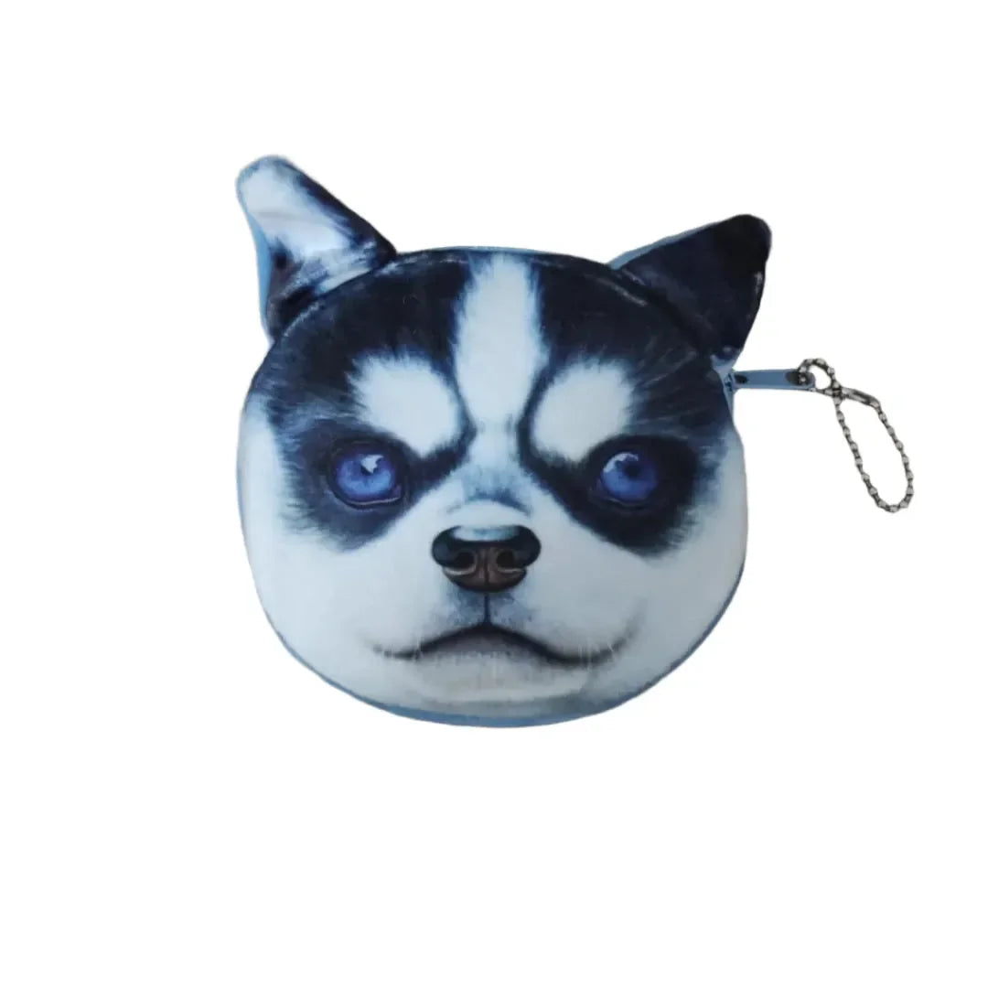 3D Realistic Dog Face Coin Purse