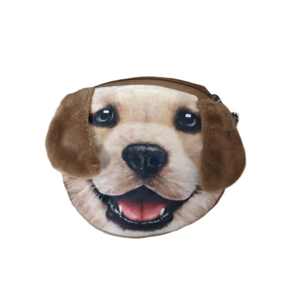3D Realistic Dog Face Coin Purse
