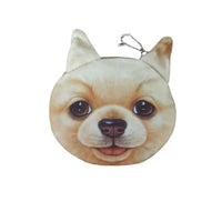 3D Realistic Dog Face Coin Purse