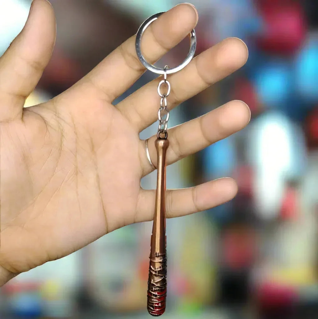 Negan Baseball Bat Metal Keychain