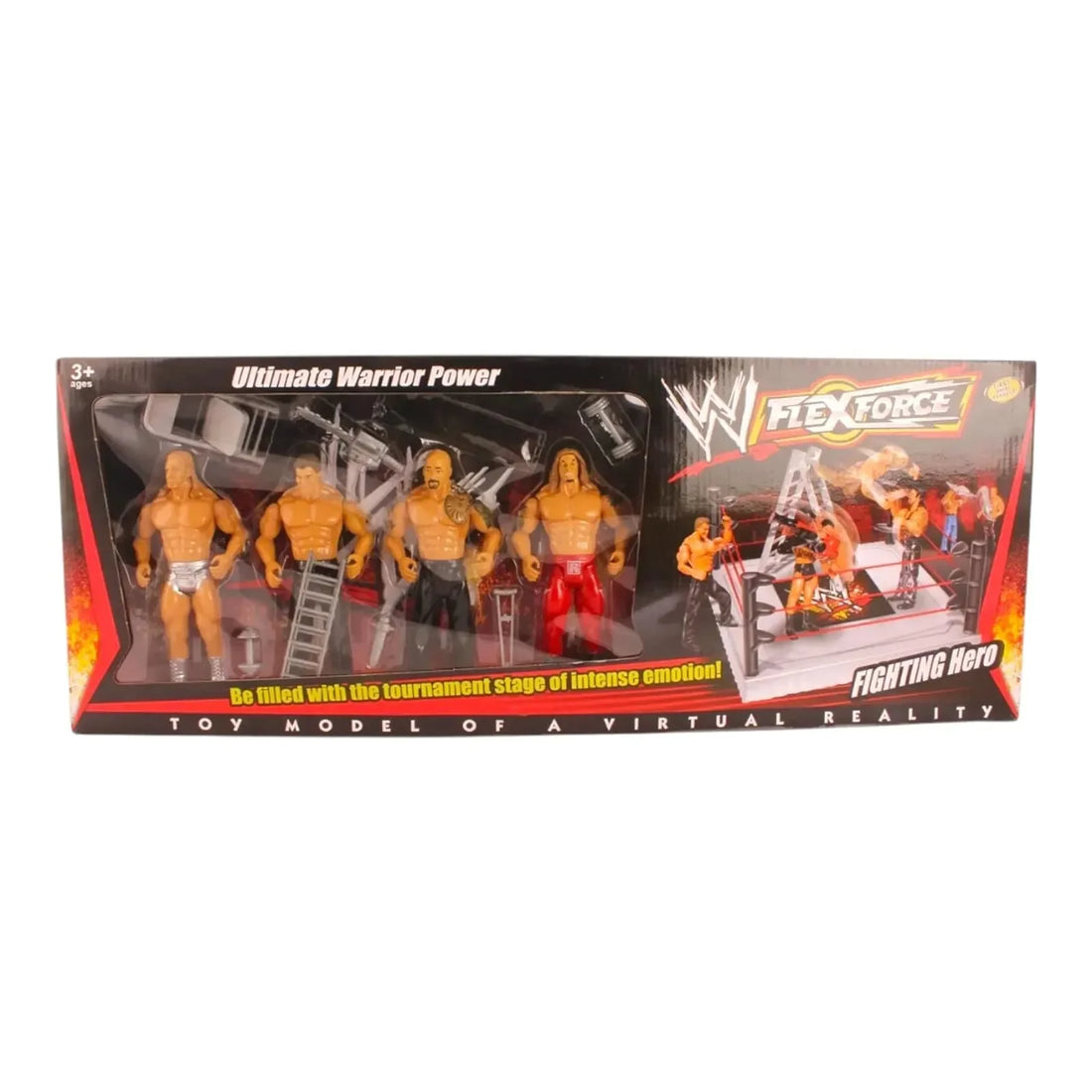 Wrestling Showdown Ring Setup with Figures