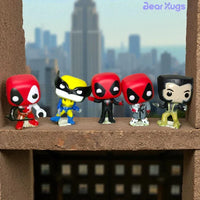 POP Style Deadpool vs Wolverine Figurines