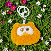 Garfield Fluffy Head Plush Keychain