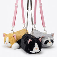 Plush Realistic Cat Fur Handbag