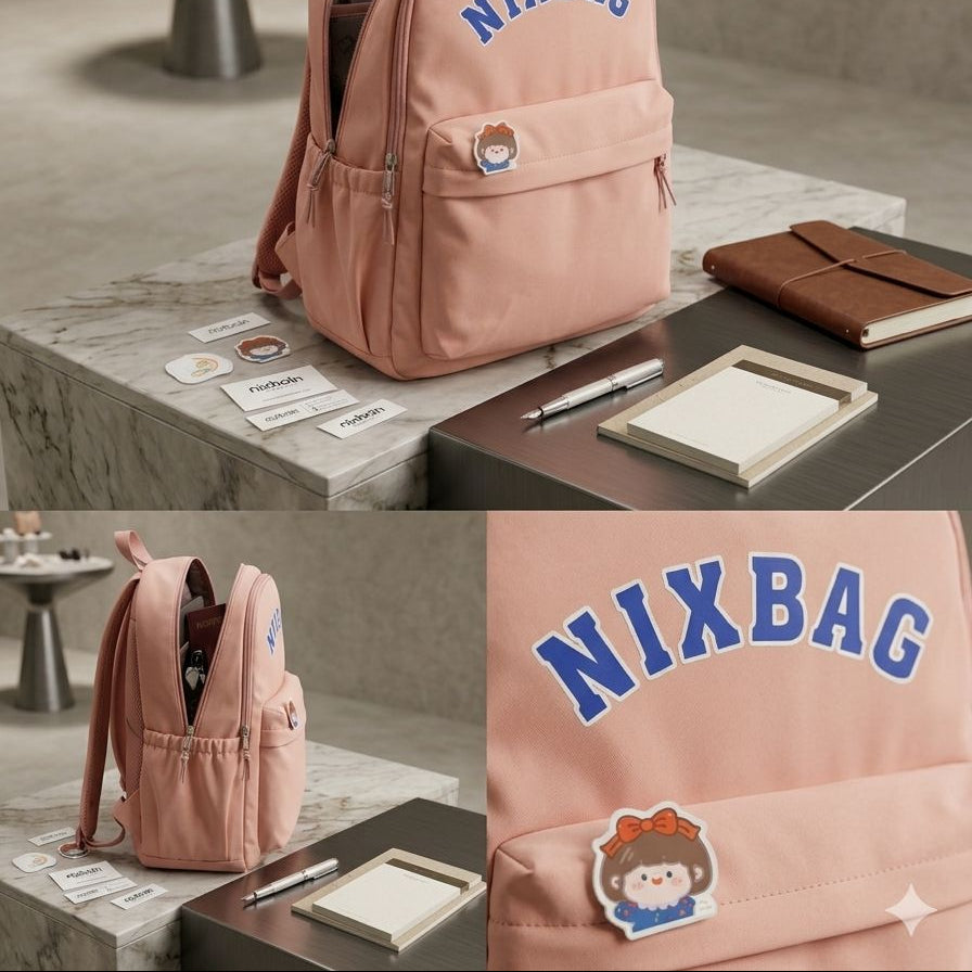 Kawaii Collegiate Pink Campus Backpack