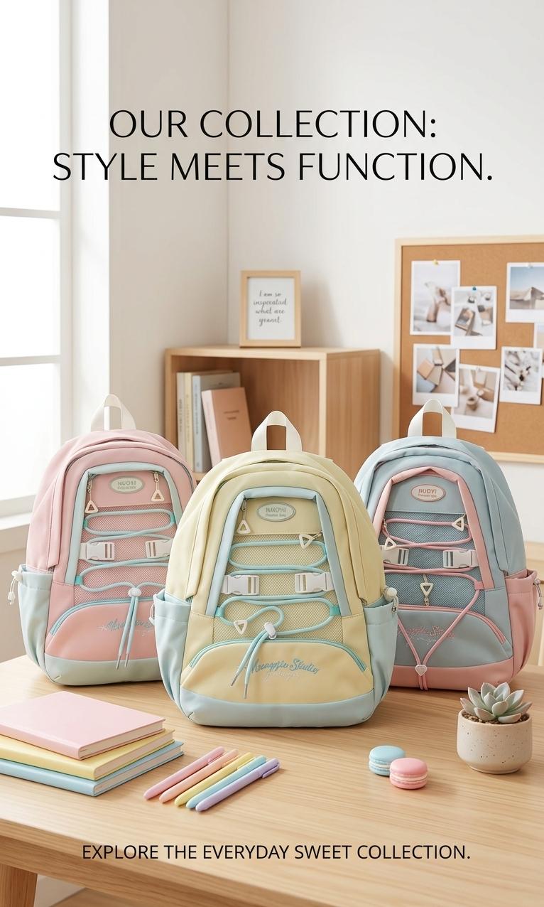 Vanwalk Macaron Pastel Backpack
