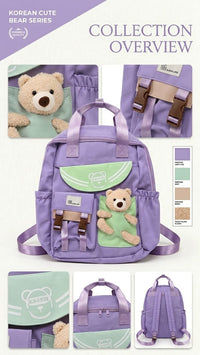 Pastel Kawaii Teddy Bear Backpack